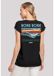 F4NT4STIC Damen T-Shirt "Bora Bora Leewards Island", schwarz, casual, Gr. L, Obermaterial: 100% Baumwolle, Shirts, Print