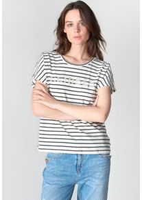 Damen T-Shirt "LILAS", schwarz-weiß, Gr. XL, Le Temps Des Cerises, gestreift, 100% Baumwolle, Shirts, in gestreiftem Design