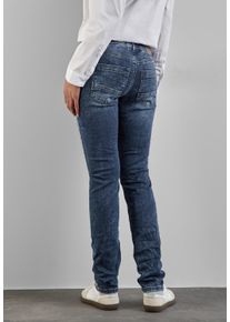 Street One Damen Gerade Jeans, blau, casual, Gr. 30, unifarben, Jeans, 84% Baumwolle, 13% Polyester, 3% Elasthan, Jeans, Middle Waist