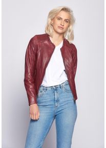 Maze Damen Lederjacke "Smaragd", rot, Gr. L, Obermaterial: 100% Schafsleder / Futter: 100% Polyester, Jacken