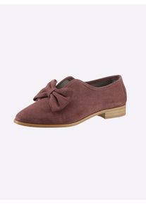 Heine Damen Slipper, Gr. 36, rosa, Leder, Glattleder, Rindsleder, modisch, Schuhe
