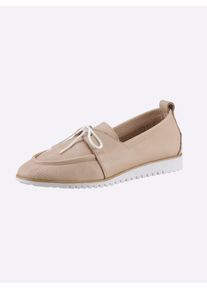 Heine Damen Schnürschuh, Gr. 39, rosa, Leder, Rindsleder, Nubukleder, modisch, Schuhe