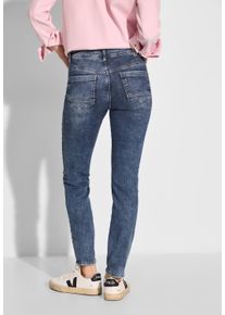 Cecil Damen Slim-fit-Jeans, blau, casual, Gr. 36, unifarben, Jeans, 77% Baumwolle, 20% Polyester, 3% Elasthan, Jeans, in dunkelblauer Waschung