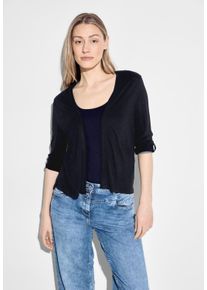 Cecil Damen Cardigan, blau, casual, Gr. XXL, unifarben, Stoff, 100% Viskose, Strickjacken, aus softer Viskose