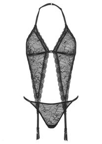 Damen Corsage-Set, Petite Fleur Gold, Gr. S, schwarz, Obermaterial: 90% Polyamid, 10% Elasthan, BH-Sets, aus verführerischer Spitze mit
