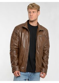 JCC Herren Lederjacke "3102231", braun, Gr. 50, Obermaterial: 100% Lammleder; Innenfutter oben: 100% Polyester; Innenfutter unten: 100% Baumwolle;