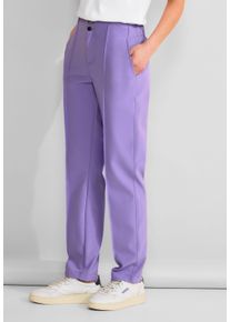 Street One Damen Chinos, lila, casual, Gr. 36, unifarben, Stoff, 84% Polyamide, 16% Elasthan, Hosen, technostretch
