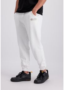 Herren Jogginghose "Alpha Industries Men - Jogger Organics EMB Regular Jogger", weiß, Gr. XXL, Alpha Industries, Obermaterial: 100% Baumwolle, Hosen