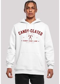 F4NT4STIC Herren Kapuzenpullover "Weihnachten Candy Coated Christmas", weiß, casual, Gr. S, Obermaterial: 65% Baumwolle, 35% Polyester, Pullover,