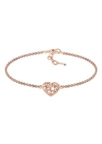 Elli Damen Armband "Lebensbaum Herz Blatt 925 Sterling Silber", 16cm, ohne Stein, Silber 925 (Sterlingsilber), rosa, Silber 925 (Sterlingsilber),