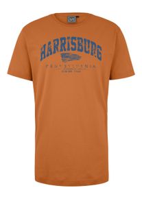 Herren T-Shirt "HARRISBURG_ATLANTIC BLUE", orange, casual, Gr. XXL, Ahorn Sportswear, bedruckt, 100% Baumwolle, Shirts, mit modischem Frontprint