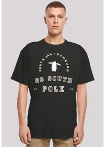 F4NT4STIC Herren T-Shirt "Pinguin Knut & Jan Hamburg", schwarz, casual, Gr. XXXL, Obermaterial: 100% Baumwolle, Shirts, Print