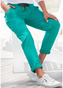 ELBSAND Damen Sweathose "Brinja", blau, casual, Gr. XXL, unifarben, Sweatware, Obermaterial: 95% Baumwolle, 5% Elasthan, Hosen, mit Taschen und