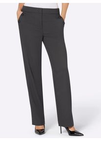 CRÉATION L CREATION L Damen Webhose, grau, Gr. 18, unifarben, 65% Polyester, 31% Viskose, 2% Elasthan, 2% Wolle, Hosen