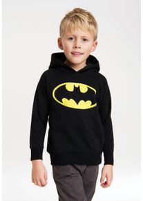 logoshirt Herren Kapuzensweatshirt "DC - Batman Logo", schwarz, casual, Gr. 80, bedruckt, 80% Baumwolle, 20% Polyester, Sweatshirts, mit Batman-Logo