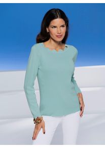 Heine Damen Strickpullover "Pullover", grün, Gr. 36, unifarben, 100% Baumwolle, Pullover