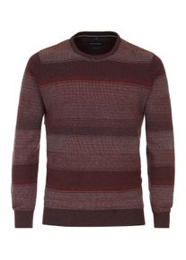 Casamoda Herren Strickpullover "Casamoda Pullover gestreift", rot, Gr. M, 100% Baumwolle, Pullover