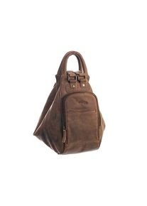 Cityrucksack "Montenegro", GreenLand Nature, braun, Rindsleder, klassisch, Rucksäcke, 3-in-1 Bag