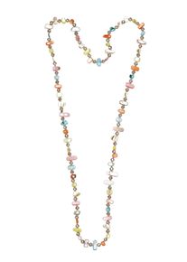 Damen Lange Kette "Uli", bunt, Basic, Collezione Alessandro, Zamak, Halsketten, mit hochwertigen Glasperlen