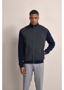 Bugatti Herren Sweatjacke, blau, casual, Gr. XL, unifarben, Sweatware, 80% Baumwolle, 20% Polyester, Sweatjacken, mit Eingrifftasche