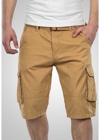 Herren Cargoshorts "ASNico", beige, Gr. 30, Alessandro Salvarini, Obermaterial: 100% Baumwolle, Hosen, inklusive passendem Gürtel