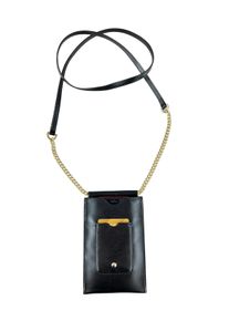 Damen Umhängetasche "Handytasche", Collezione Alessandro, schwarz, Leder, Taschen, aus Leder, mit Kreditkartenfach