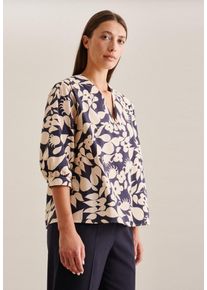 Seidensticker Damen Tunika "Schwarze Rose", blau, Gr. 40, geblümt, 100% Baumwolle, Tuniken