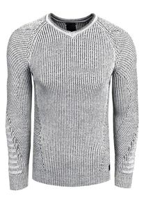 Rusty Neal Herren Strickpullover, grau, casual, Gr. 4XL, unifarben, mehrfarbig, 70% Polyacryl, 30% Baumwolle, Pullover, mit ausgefallenem Strickmuster