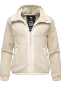 Ragwear Damen Sweatjacke "Nordicka", beige, modisch, Gr. 4XL, Fleece, Obermaterial: 100% Polyester, Innenfutter: 100% Polyester, Sweatjacken,