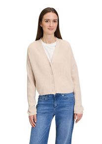 Cartoon Damen Strickjacke "Cartoon Basic-Strickjacke mit V-Ausschnitt", beige, modisch, Gr. 44, Obermaterial: 62% Baumwolle, 22% Polyester, 16%