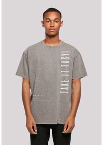 F4NT4STIC Herren T-Shirt "Take It Easy Text", grau, casual, Gr. S, Obermaterial: 100% Baumwolle, Shirts, Print