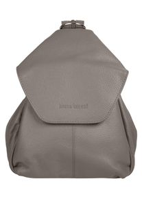 Bruno Banani Cityrucksack, grau, Rindsleder, Leder, casual, Rucksäcke, echt Leder
