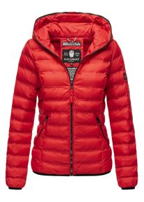 Navahoo Damen Steppjacke "Neevia", rot, casual, Gr. XS, Obermaterial: 100% Nylon, Jacken, modische Damen Übergangsjacke mit Kapuze