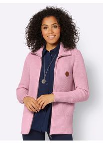 Casual Looks Damen Cardigan, rosa, Gr. 40, unifarben, 50% Baumwolle, 50% Polyacryl, Strickjacken
