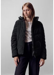 Damen Steppjacke, schwarz, casual, Gr. 42, STREET ONE STUDIO, unifarben, Stoff, 100% Polyester, Jacken, mit Kapuze