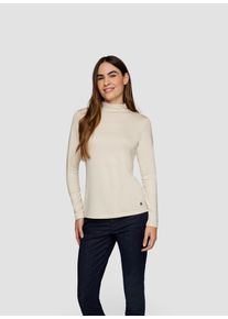 Lecomte Damen Print-Shirt "Lecomte Elegantes Shirt mit Rollkragen", beige, feminin, Gr. 46, unifarben, 70%Viskose 25%Metall 5%Elastan, Shirts