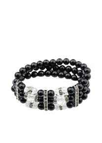 Damen Armband "Alice", schwarz, Collezione Alessandro, Glas, Armbänder