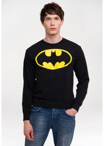logoshirt Herren Strickpullover "DC Comics", schwarz, casual, Gr. S, bedruckt, mehrfarbig, 80% Baumwolle, 20% Polyester, Pullover, mit lizenzierten