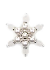 Damen Brosche "Thea", silber, Collezione Alessandro, Kunststoff, Broschen, mit hochwertigen Kunststoffsteinen