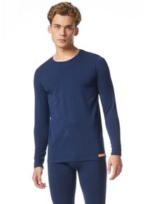 Bruno Banani Herren Unterhemd "Warm Up", Gr. M, blau, Obermaterial: 93% Baumwolle, 7% Elasthan, unifarben, casual, Unterhemden, mit kontrastfarbenen
