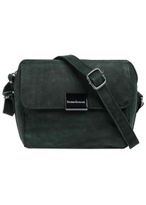 Bruno Banani Damen Umhängetasche, grün, Leder, unifarben, Taschen, echt Leder