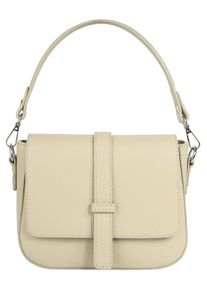Samantha Look Damen Umhängetasche, beige, Leder, clean, Taschen, echt Leder, Made in Italy