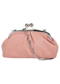 Samantha Look Damen Umhängetasche, rosa, Leder, unifarben, leicht glänzend, Taschen, echt Leder, Made in Italy