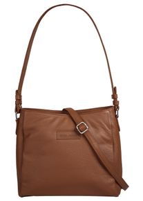 Bruno Banani Damen Shopper, braun, Leder, unifarben, leicht glänzend, Taschen, echt Leder