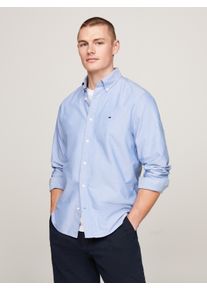 Tommy Hilfiger Herren Langarmhemd "SOLID HERITAGE OXFORD RF SHIRT", blau, casual, Gr. XXXL, Web, Obermaterial: 100% Baumwolle, Hemden
