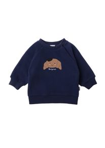 Liliput Herren Sweatshirt "Croissant", blau, Gr. 86, bedruckt, 80% Baumwolle, 20% Polyester, Sweatshirts, mit Rundhalsausschnitt