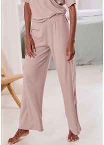 Vivance Dreams Damen 7/8-Hose, Gr. 32, rosa, Rippstrick, Obermaterial: 63% Polyester, 33% Viskose, 4% Elasthan, Basic, Hosen, in weicher Rippqualität