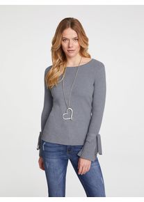 Heine Damen Strickpullover "Pullover", grau, Gr. 36, unifarben, 52% Viskose, 26% Polyester, 22% Polyamid, Pullover