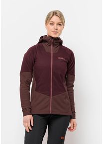 Jack Wolfskin Damen Funktionsjacke "ALPSPITZE INS HYBRID W", braun, Gr. L, 1. OBERSTOFF 100% POLYAMID 1.KONTRAST: 93% POLYESTER, 7% ELASTHAN