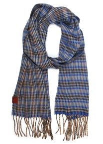 Damen Wollschal "Mailand", blau, Basic,casual,modisch, Collezione Alessandro, kariert, Polyacryl, Modetücher, elegant gemustert, Made in Italy